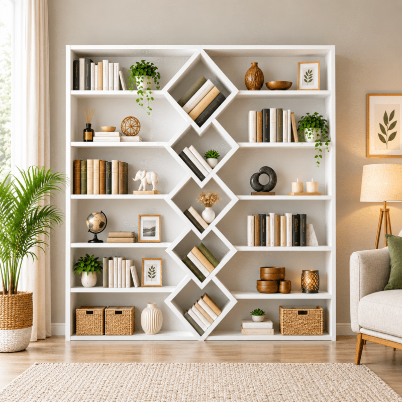 Modern Geometric Bookshelf